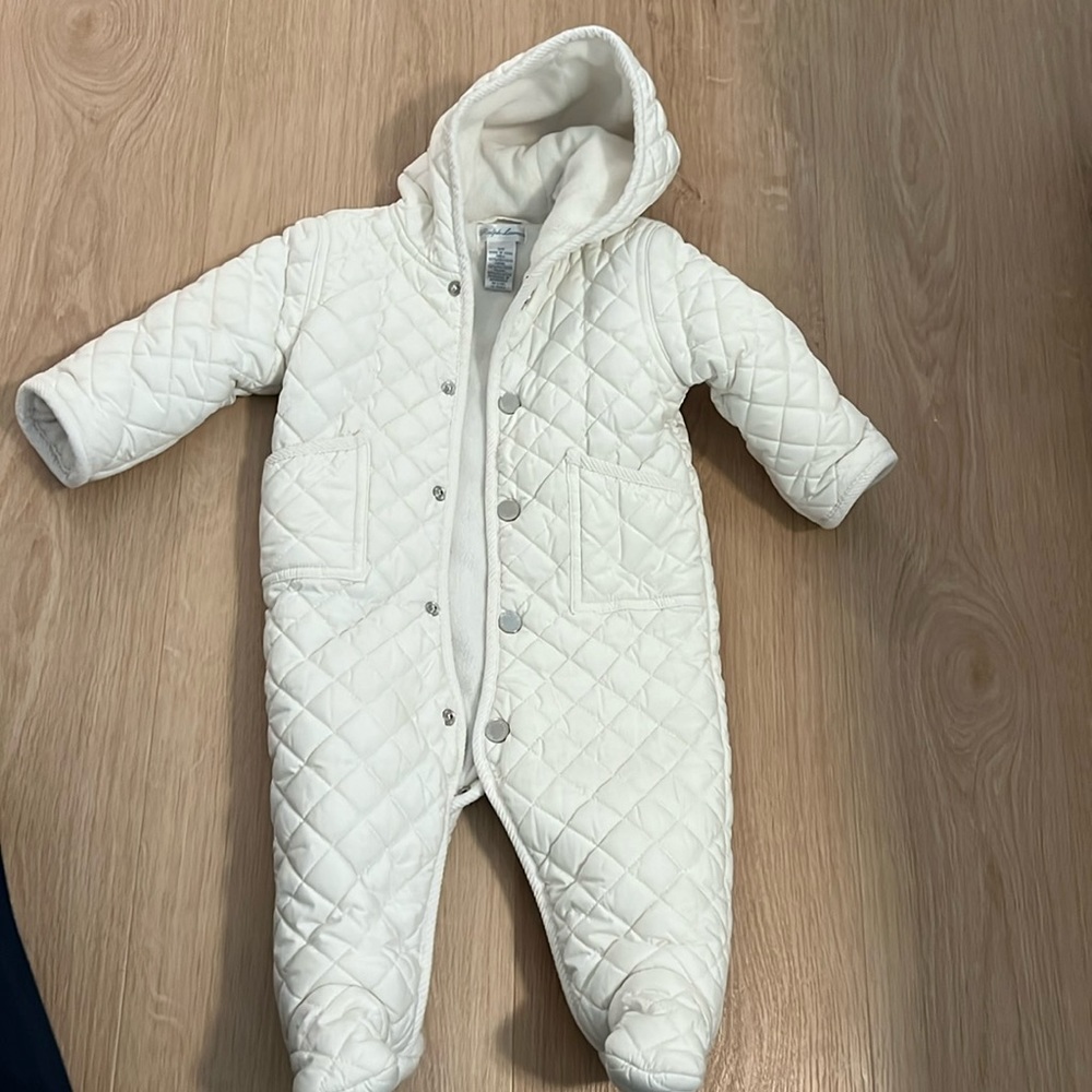 Ralph Lauren 6 mths onesie # quilt bodysuit snow cold weather jacket